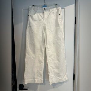 Draper James RSVP White Wide Leg Denim Pants